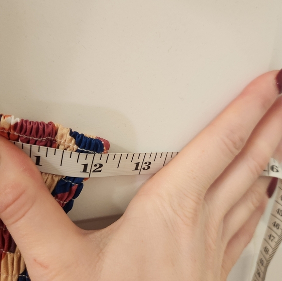 Sunday Up Blue Orange Floral Maxi Dress Size M Summer #N632 - Picture 4 of 5